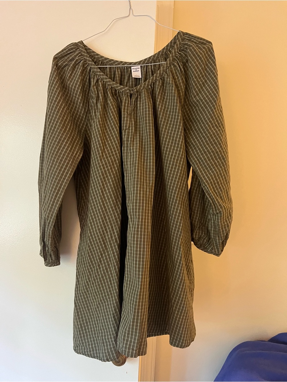 Green Striped women’s' Long-Sleeve Dress